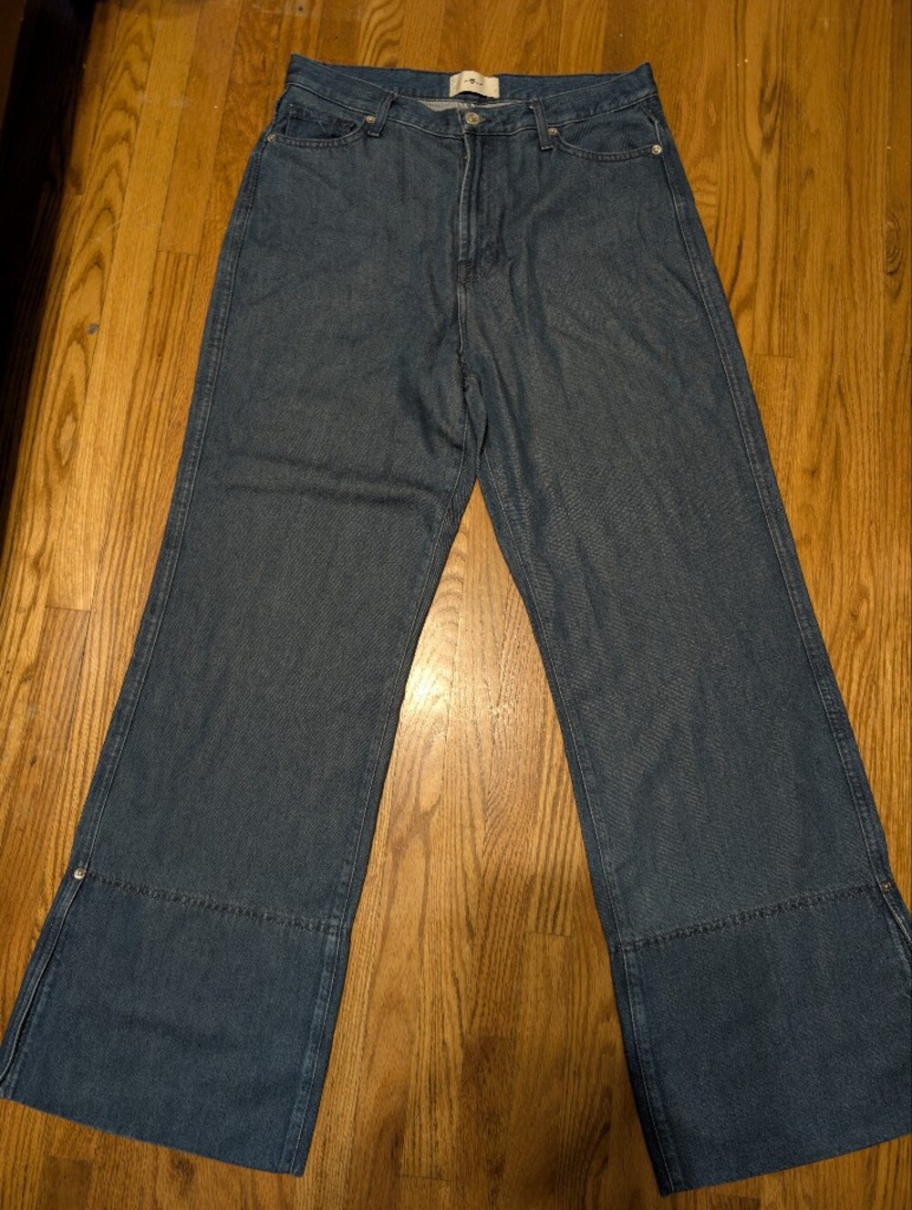 NwoT Women 7 For all Mankind Wide Leg Dark Blue Denim Jeans 28